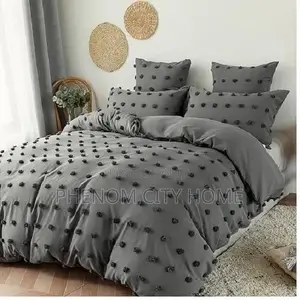 Grey Dot Design Luxury Duvet Cover Set
