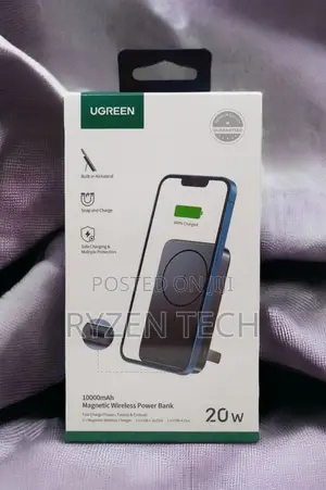 UGREEN 10000mah Magnetic Wireless Power Bank Beige - PB561