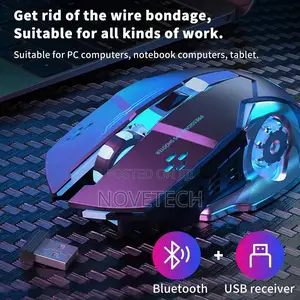 Wireless Gaming Mouse Rechargeable Bluetooth USB Mechanical