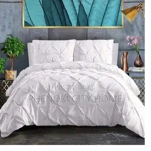 White Pintuck Duvet Cover Set