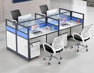 Modular 4 Persons Office Workstation