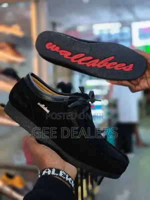 Black Clark Wallabees Casual Shoes,
