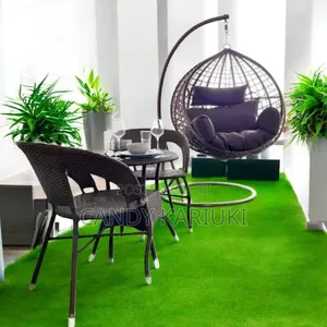 All Black Balcony Swing Set (Swing, 2 Chairs Plus a Table)