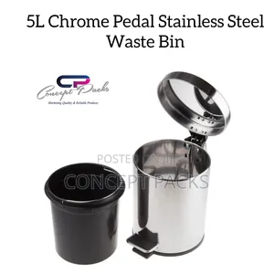 5l Stainless Mini Garbage Can With Foot Pedal