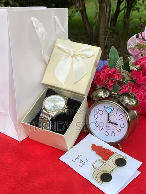 Men's Rosegold Stainless Steel Watch Gift Set