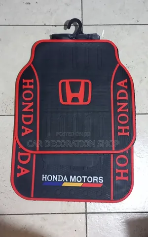 Honda Red Logo 5pc Rubber Carpet Mats