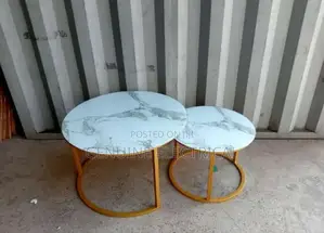 Marble Effect Nesting Table