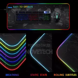 RGB Gaming Mouse Pad, Large Mousepad 800×300×4mm, PC Gaming