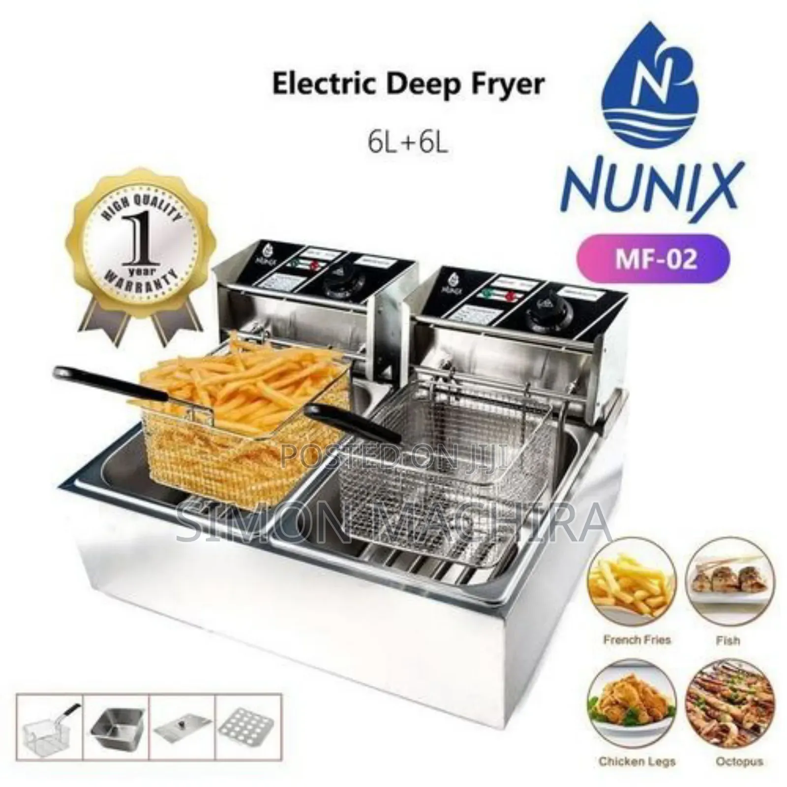 Heavy Duty Commercial Double Deep Fryer