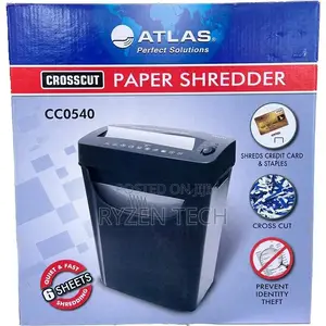 Atlas CC0540 Cross Cut Paper Shredder 6 SHEETS