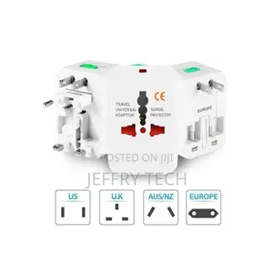 Universal AC Power Plug World Travel Adapter 2 USB ,1