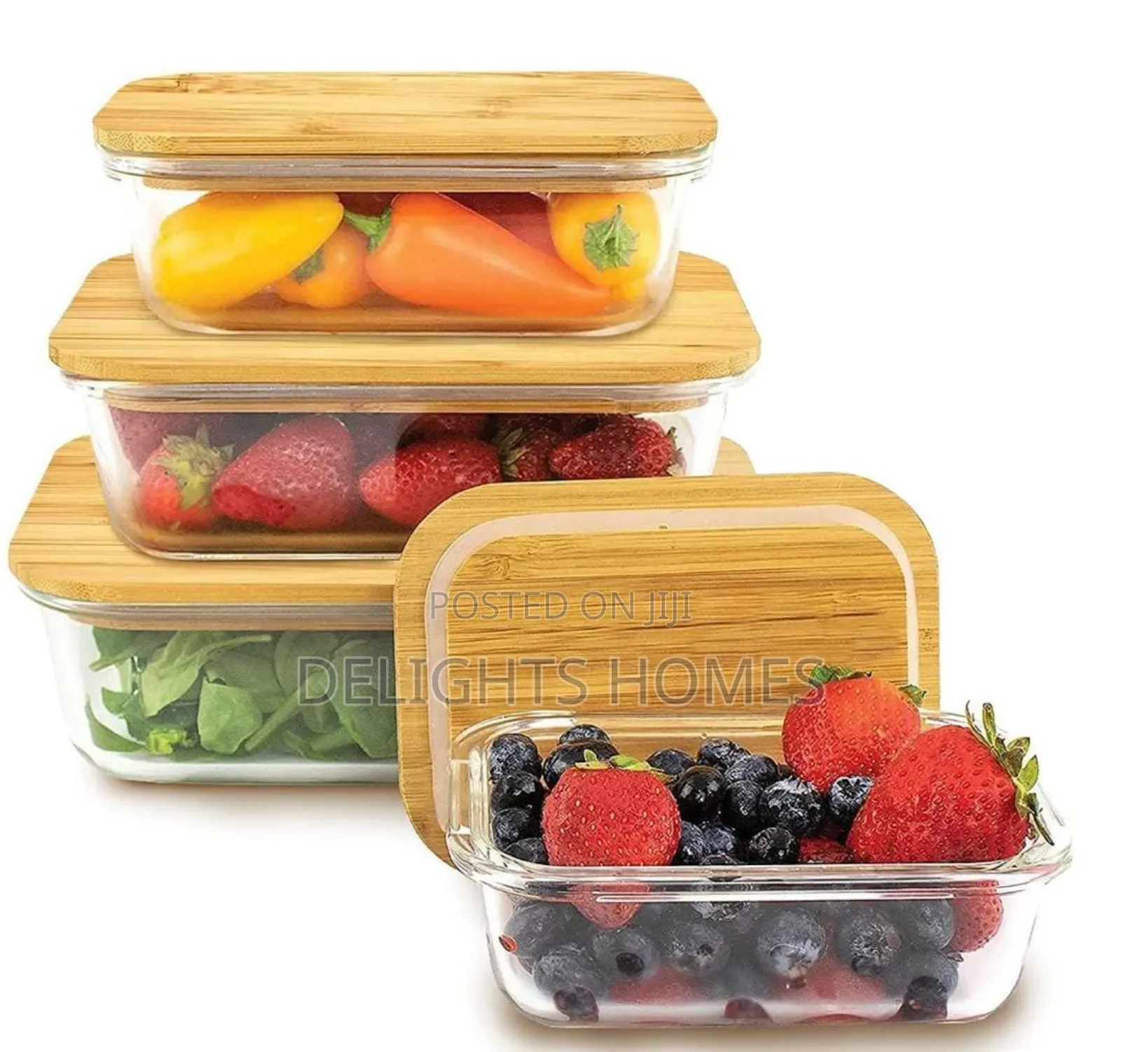 4pc Heavy Glass Food Storage Containers(Pa)