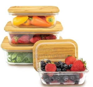 4pc Heavy Glass Food Storage Containers(Pa)