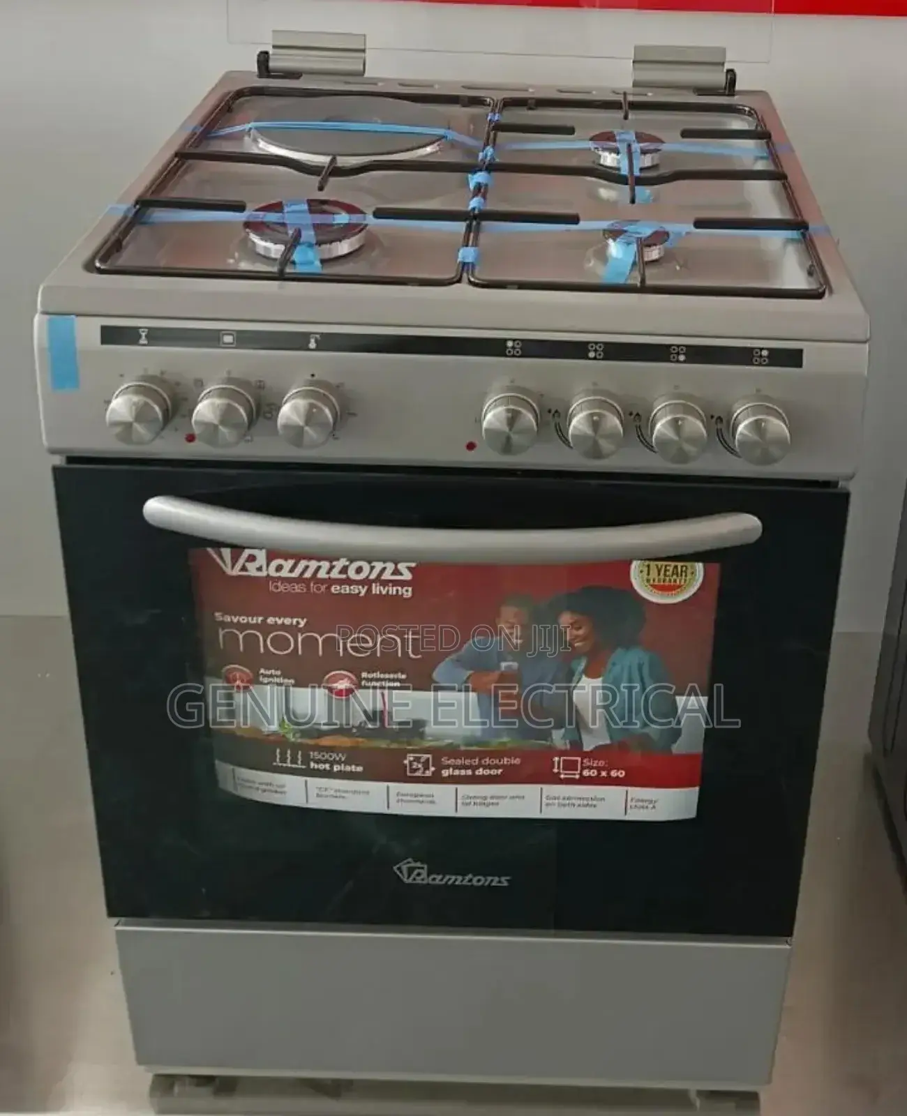 Rampton 60 by 60 Standing Cooker 3G+1E
