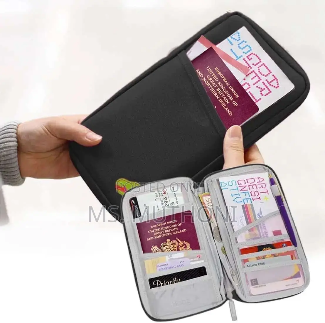 Multifunctional Travel Passport and Document Organizer