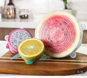 6pcs Reusable Silicone Food Covers