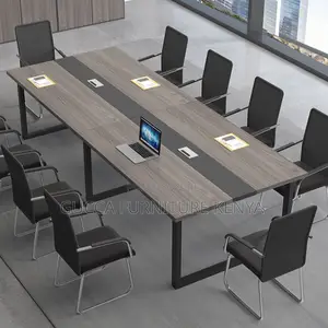 Boardroom Tables: Rectangular Wood Executive Meeting Table