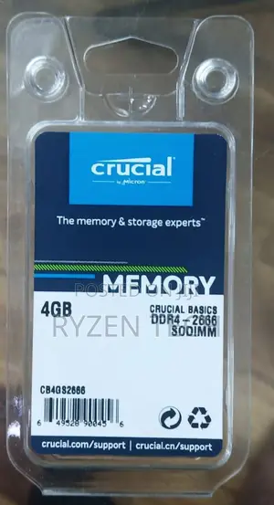 Crucial Laptop RAM DDR4 4GB 2666