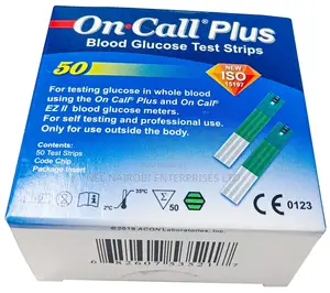 On-Call Plus Blood Glucose Test Strips, 50's
