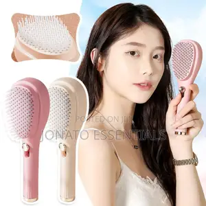Portable Self Cleaning Comb, Antistatic Massage Comb