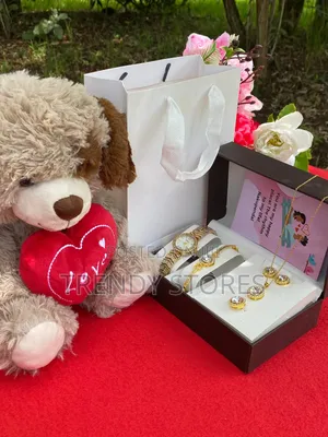 5 in 1 Ladies Valentine's Gift Set With Fluffy Puppy