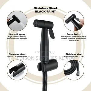 Black Arabic Showers Shattaf Bidet Sprayer Stainless Steel