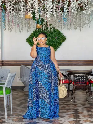 Blue Long Wedding Dress