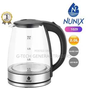 Nunix 2l Heat Resistant Glass Electric Kettle
