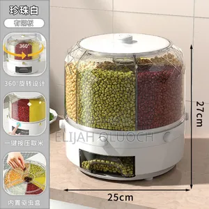 Rotating 6 Compartments Storage Container