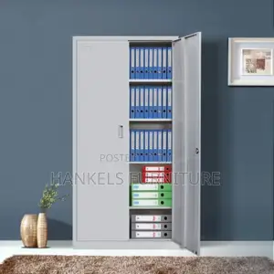 2 Door White Office Filing Cabinet