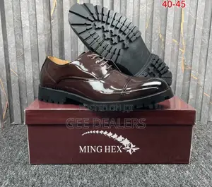 Men Wetlook Official Shoes, Classic Men Shoes