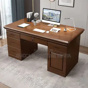 Office Tables:140cm Natural Finish Rectangular Office Table