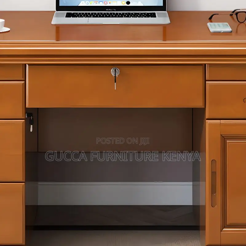 Office Tables:140cm Natural Finish Rectangular Office Table