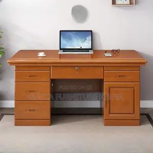 Office Tables:140cm Natural Finish Rectangular Office Table