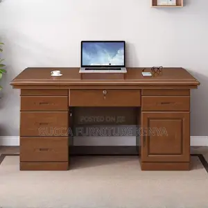 Office Tables:140cm Natural Finish Rectangular Office Table