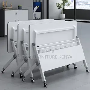 Office Tables:120cm 
Folding Office Desk With Swivel Wheels