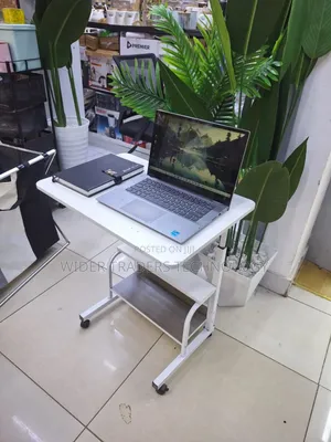 Laptop Table/Portable Bedside Table Black and Marple White