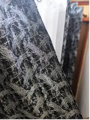 Patterned Black and White Curtains