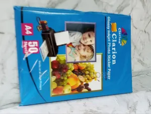 Clarion Glossy Inkjet Photo Stickers (50 Sheets)