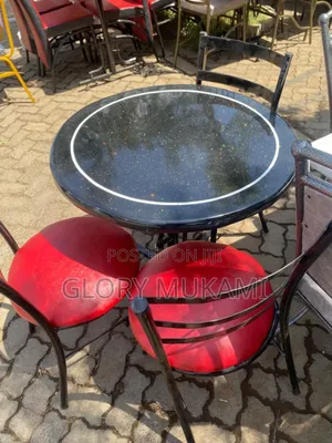 Black Red Restaurants Tables and Chairs