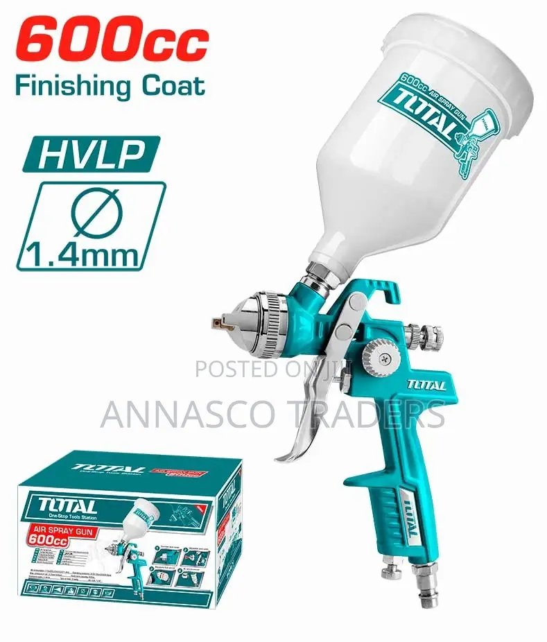 Quality Total TAT10601 HVLP Air Spray Gun 600cc