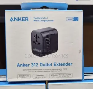 Anker 312 Outlet Extender 30W With 3 USB Ports
