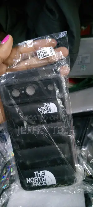 Silicone Cover for Luxury Google Pixel 8 Puffer, Black)