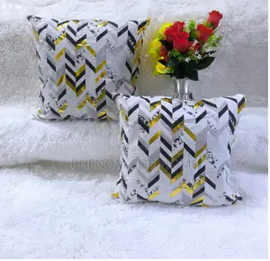 Printed White and Gold Thrwpillow Covers