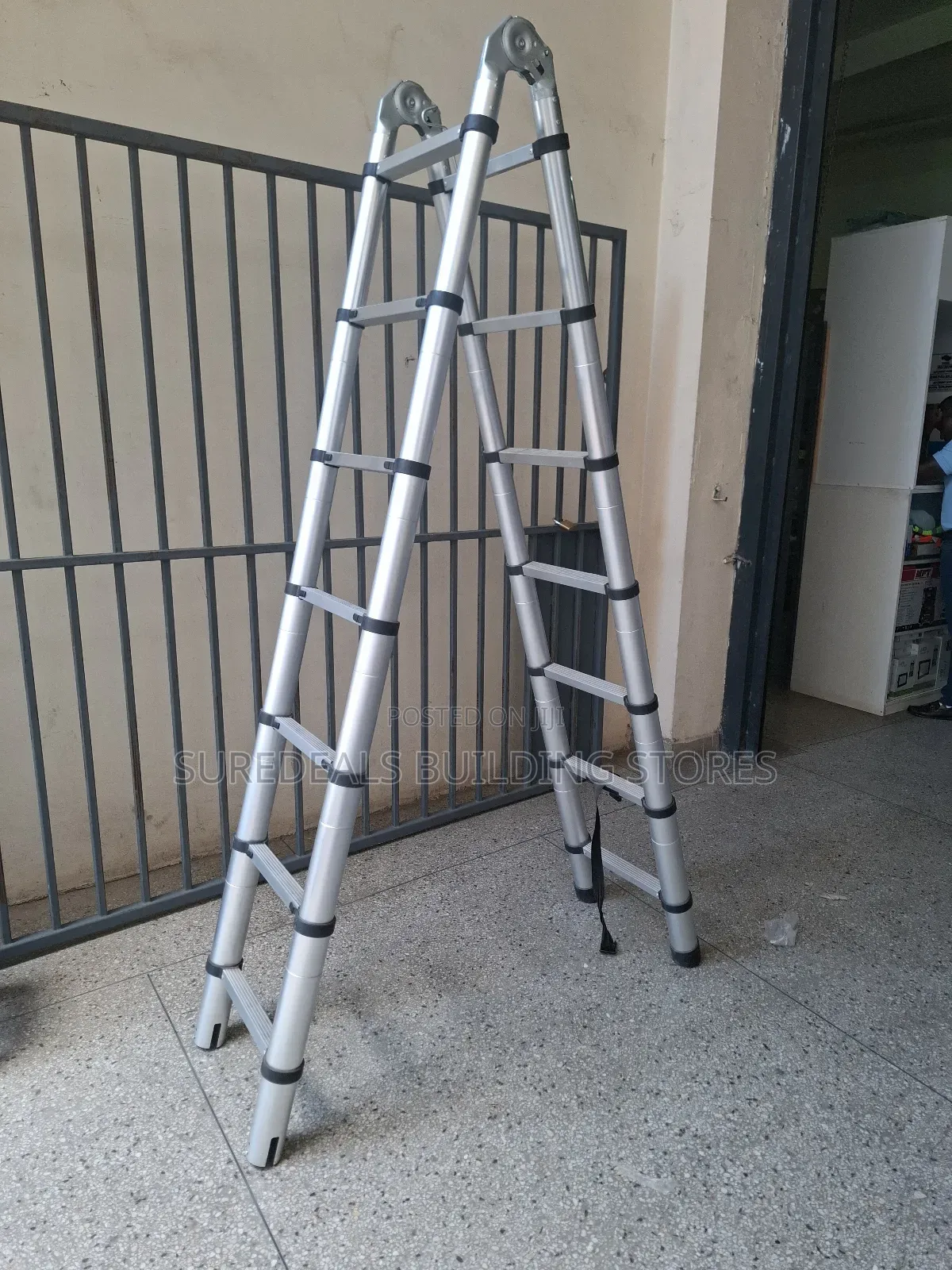 Aluminium Double Telescopic Ladder-(2.9+2.9mtrs)