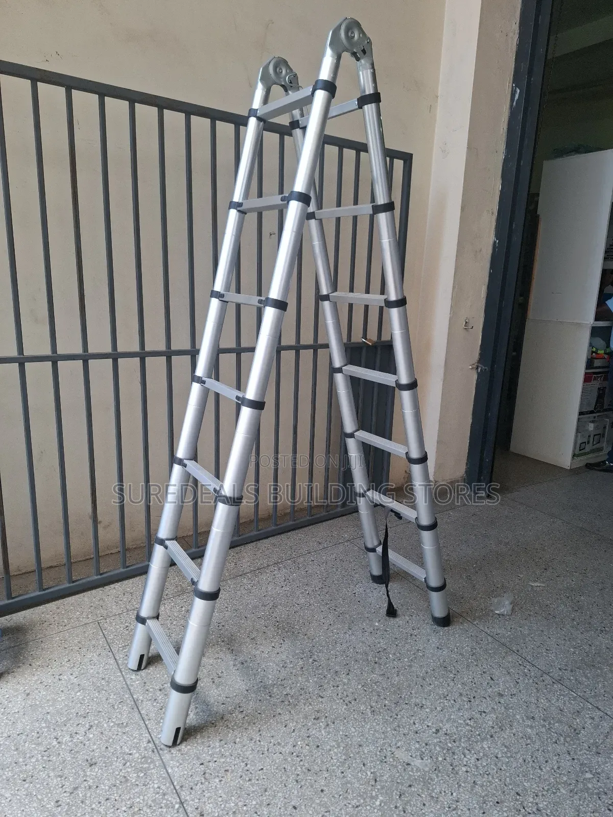 Aluminium Double Telescopic Ladder-(2.9+2.9mtrs)