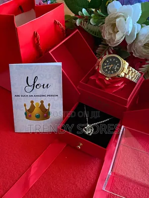 Valentine's Gift for Her With Gold Watch