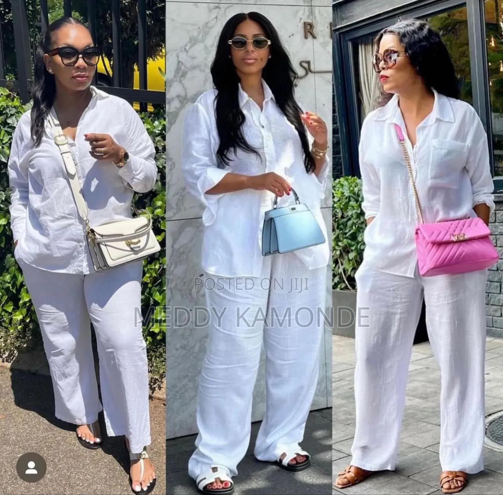 White Green 2pc Cotton Set