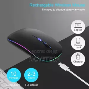Wireless Bluetooth Dual Mode Mouse Rechargeable RGB Laptop