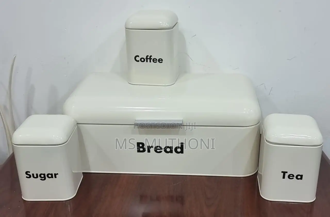 Hinged Bread Bin 9L With 3 Canisters